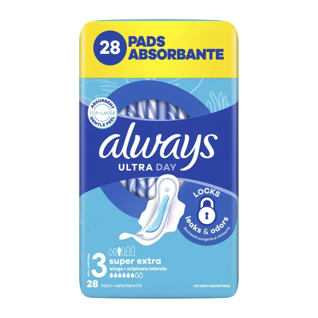 Absorbante Always Quattro Ultra Night, mărimea 3, 28 buc