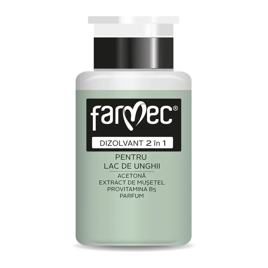 Acetonă Farmec Dizolvant 2 In 1, 150 ml
