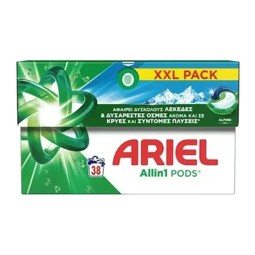 Capsule detergent Ariel Alpine, 38 buc