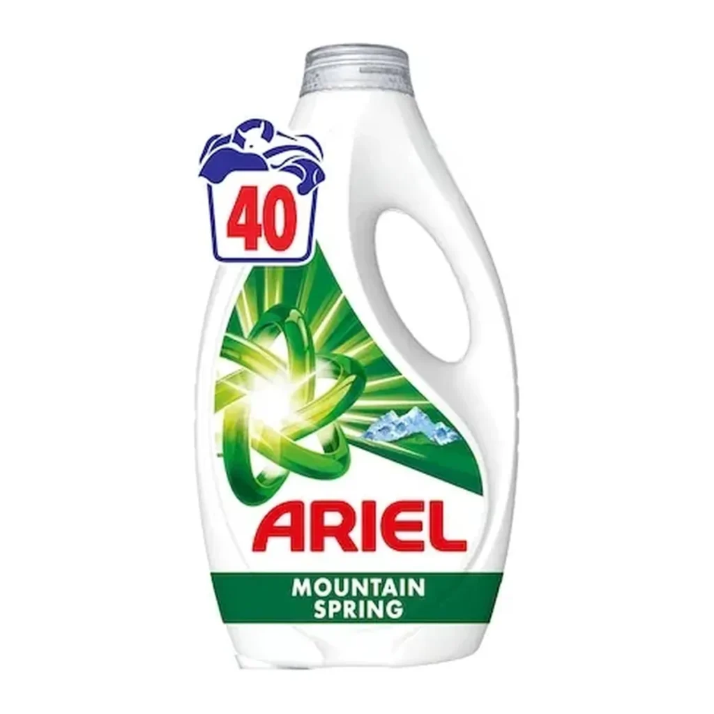 Detergent lichid Ariel Mountain Spring, 40 spălări, 1.8 L