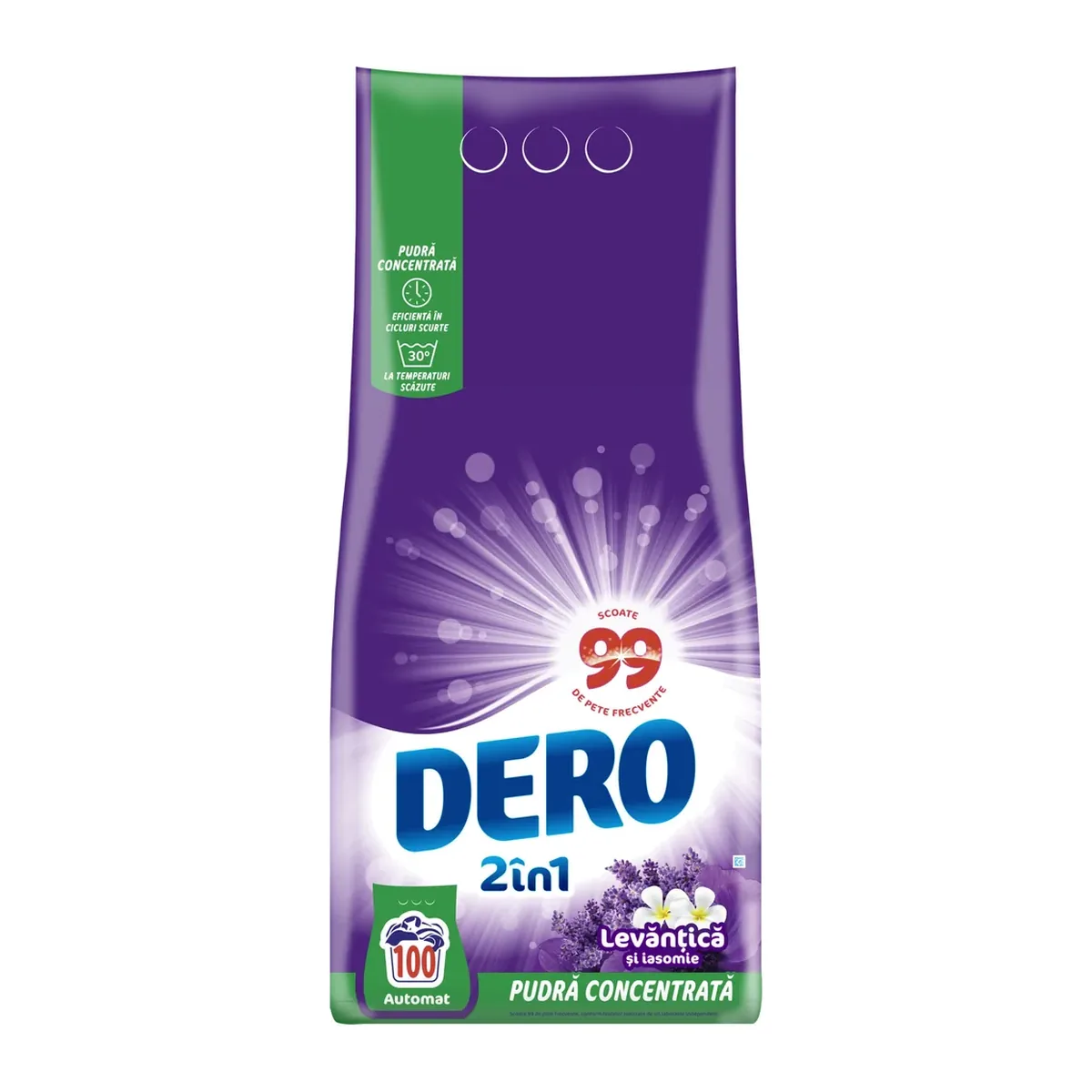 Detergent pudră Dero 2in1 Levantica și Iasomie