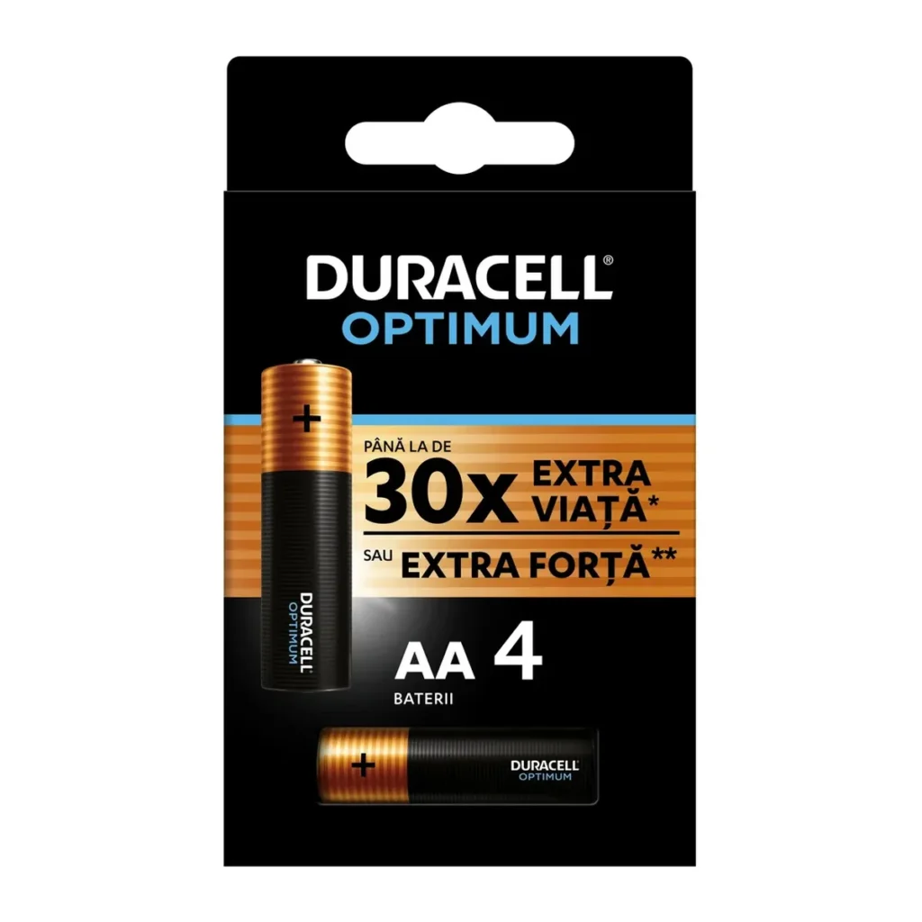 Baterie Duracell Optimum AA, 4 buc