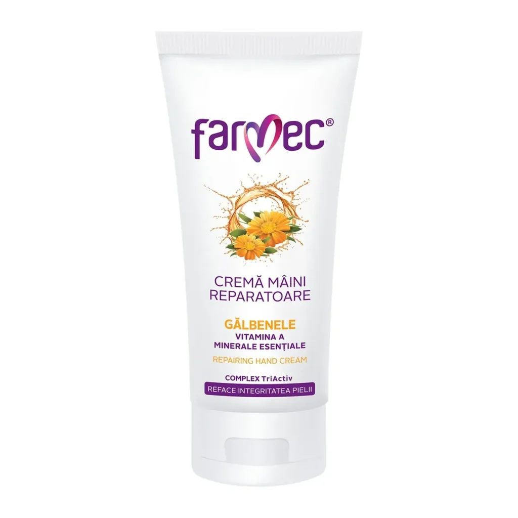 Cremă mâini Farmec Reparatoare Gălbenele, 100 ml