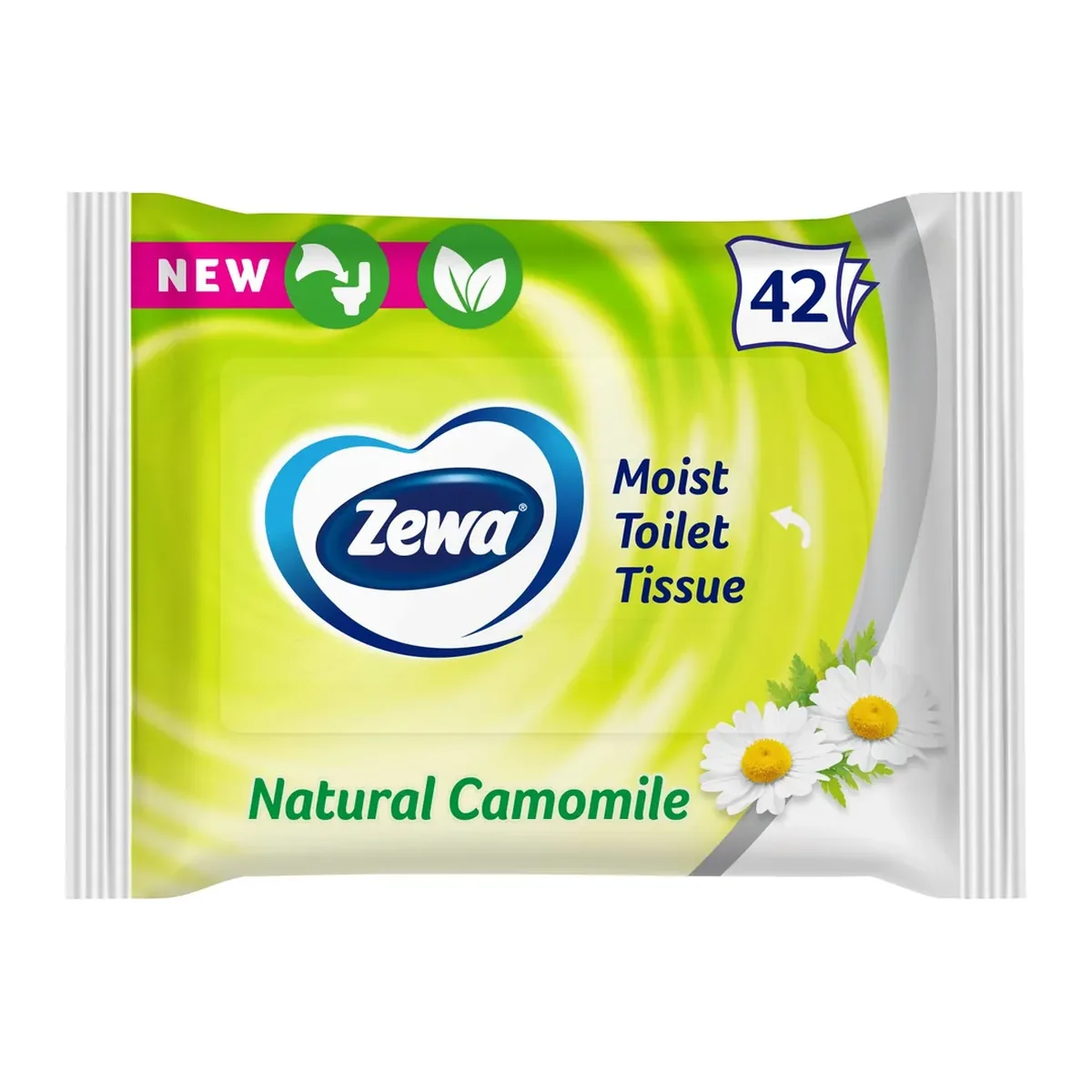 Hârtie igienică umedă Zewa Mușețel