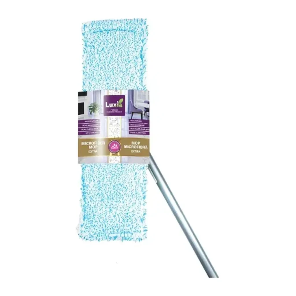 Mop Luxia Microfibră Extra Plat cu Coadă, 1 buc