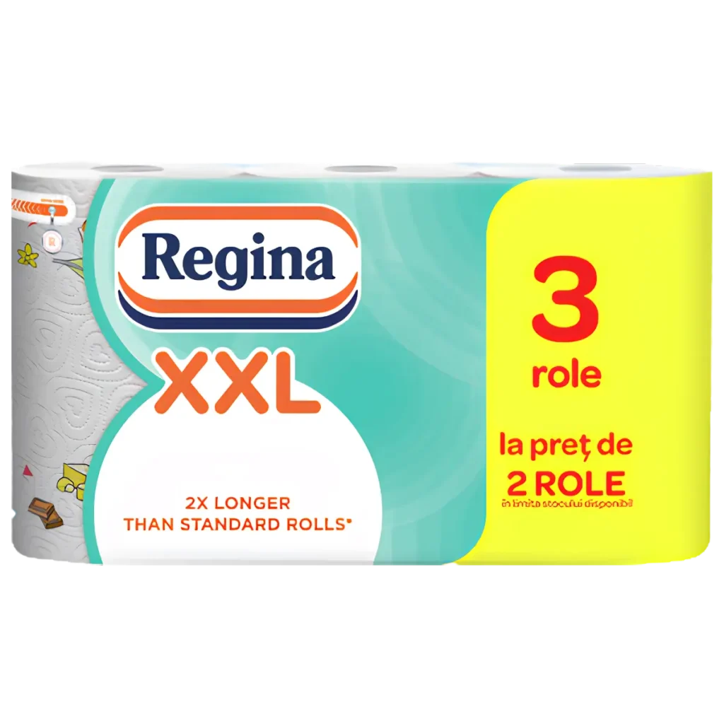 Prosoape de hârtie Regina XXL 2+1, 24 m, 2 straturi