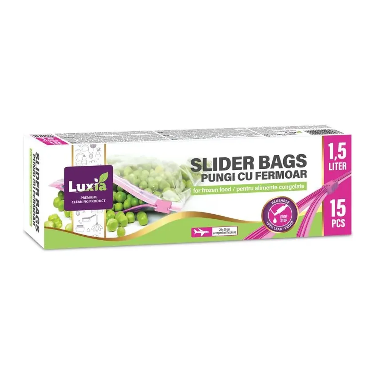 Pungi alimentare Luxia Fermoar Uz Casnic