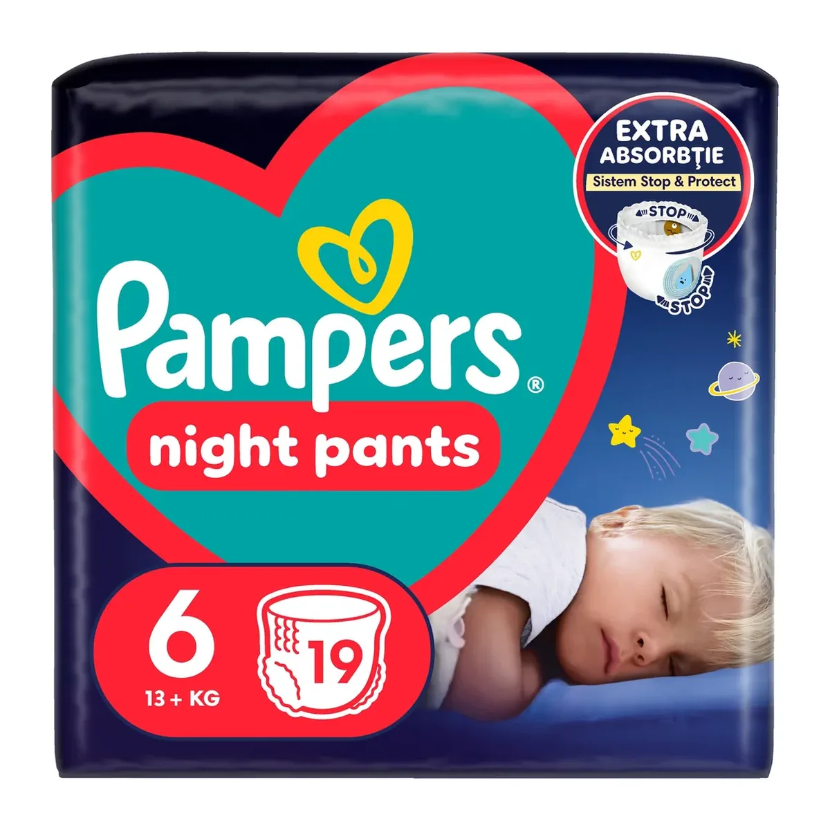 Scutece chilotel Pampers Pants Night nr.6 (15+ kg) Value Pack