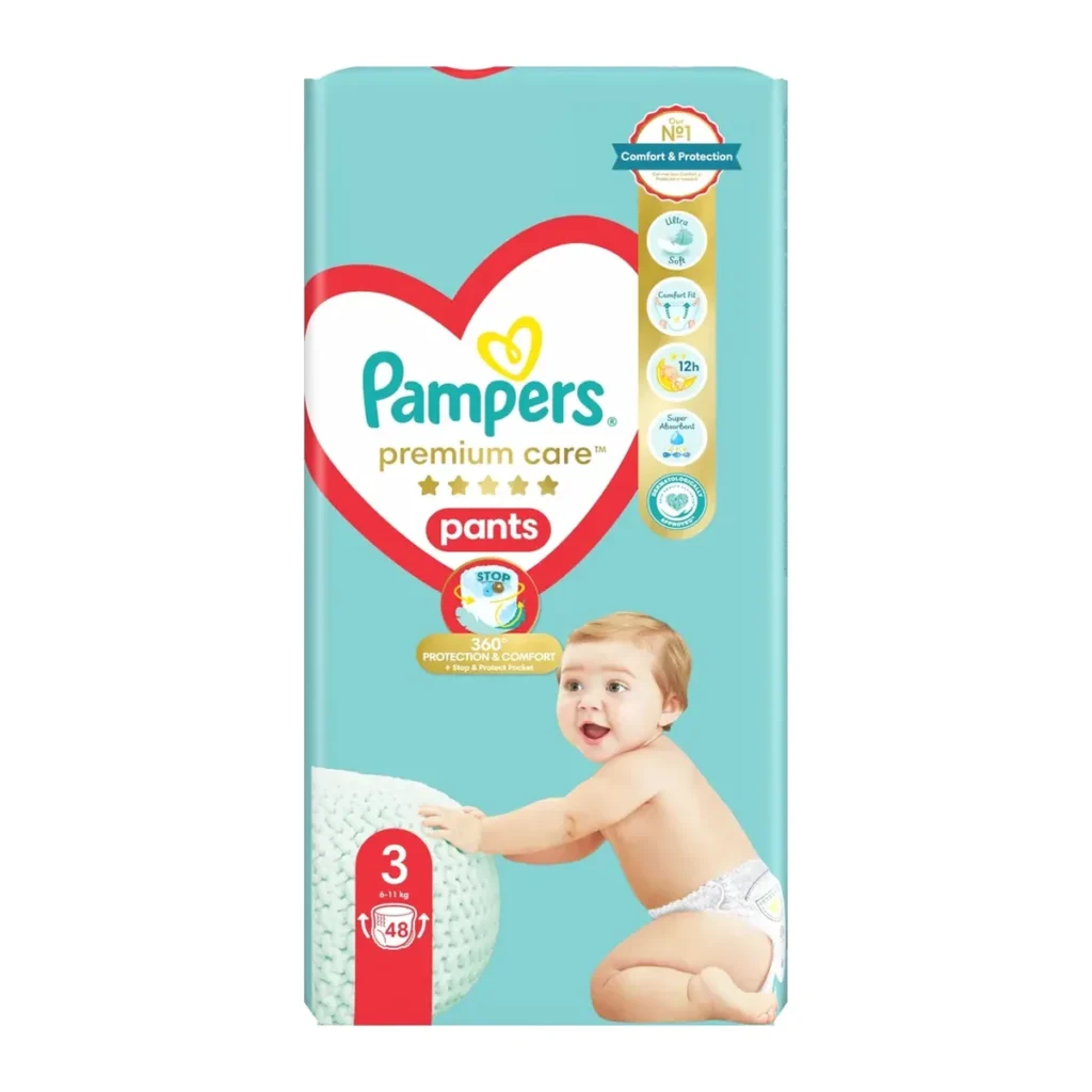 Scutece Pampers Premium Pants Value Pack mărimea 3, 48 buc