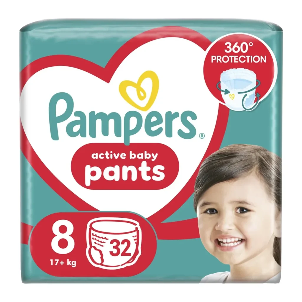 Scutece Pampers Pants, mărimea 8, 32 buc