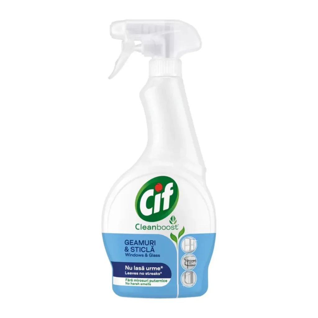Soluție pentru geamuri Cif Clean Boost, 500 ml