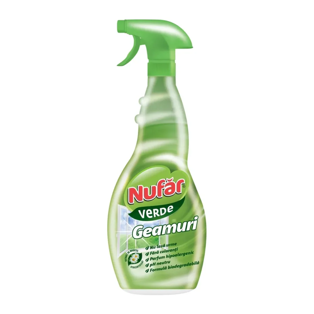 Soluție pentru geamuri Nufăr Verde, 500 ml