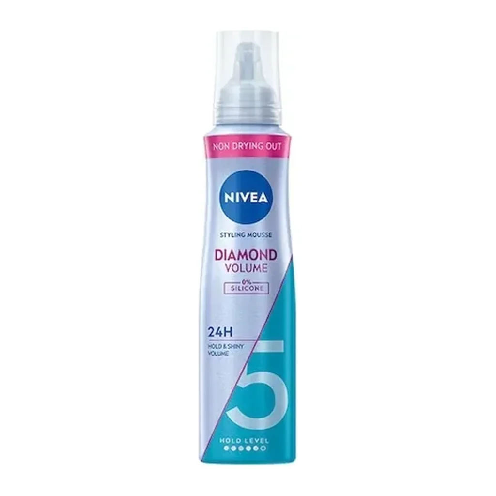 Spumă de păr Nivea Diamond Volume Care, 150 ml